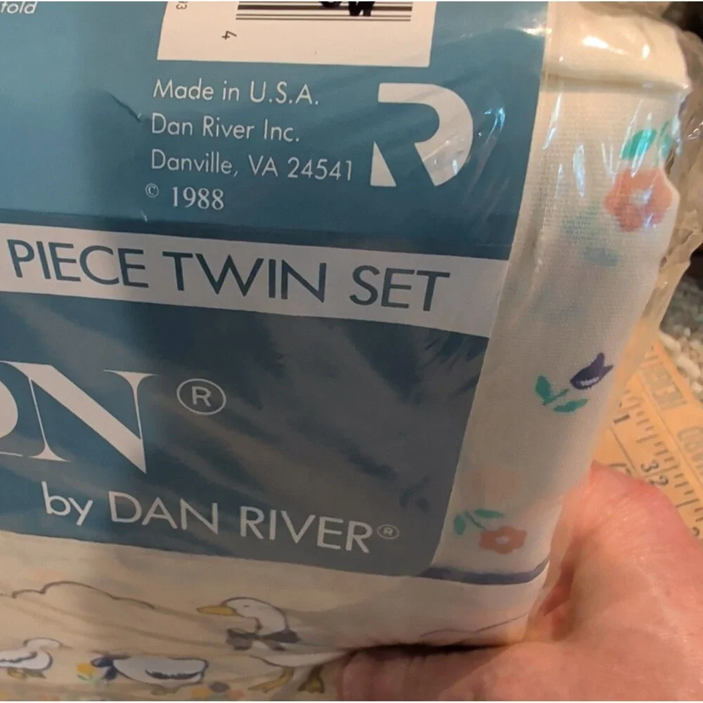 Vintage Criterion Dan River Follow the Leader Twin Sheet Set Goose Country